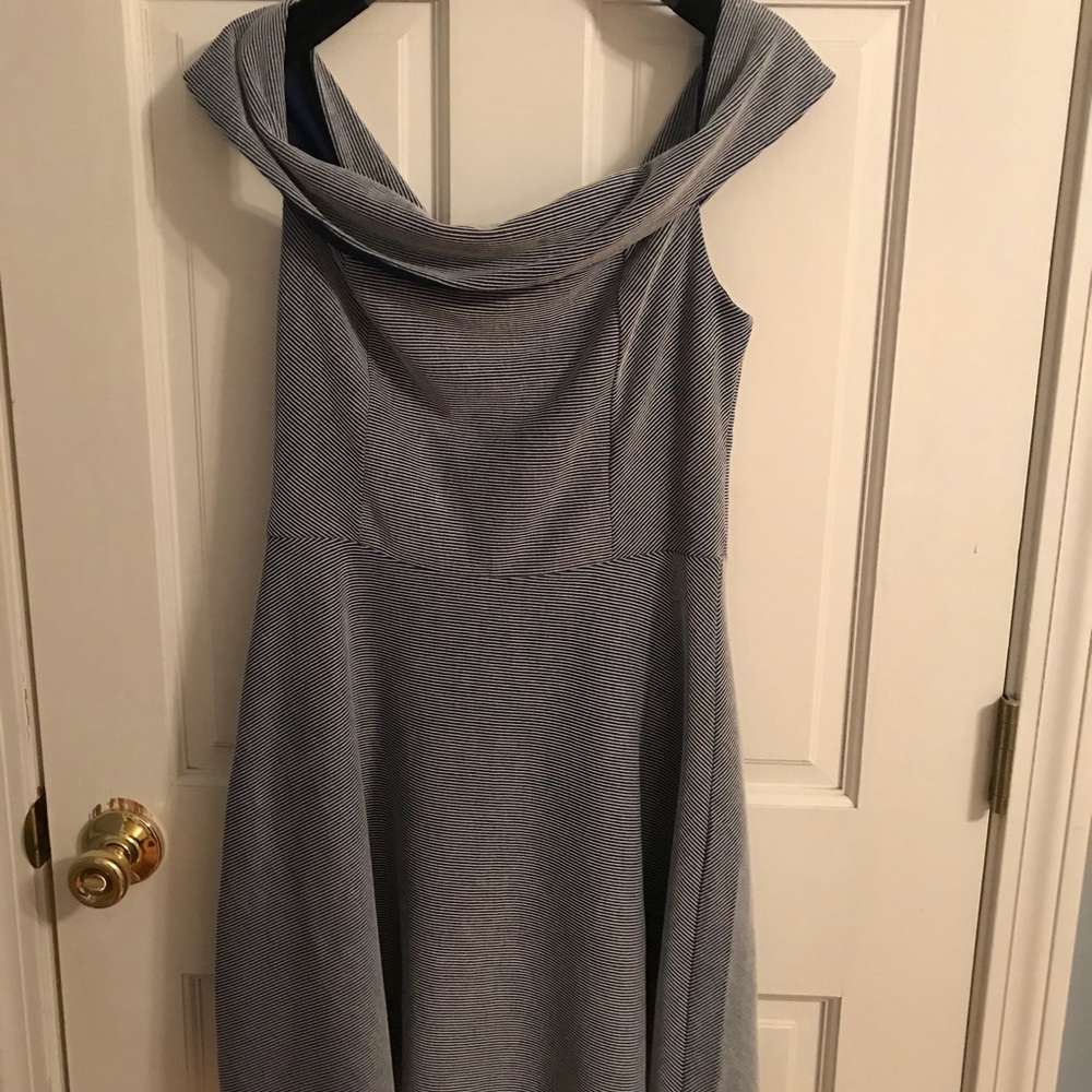 Sugar Lips striped off the shoulder dress